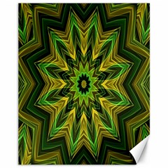 Woven Jungle Leaves Mandala Canvas 11  X 14  (unframed)