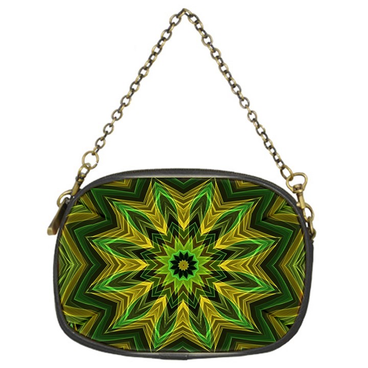 Woven Jungle Leaves Mandala Chain Purse (One Side)