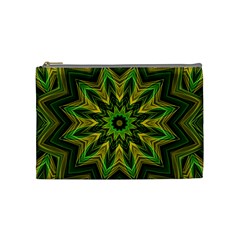 Woven Jungle Leaves Mandala Cosmetic Bag (medium) by Zandiepants