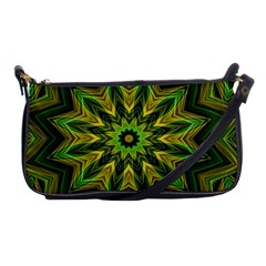 Woven Jungle Leaves Mandala Evening Bag