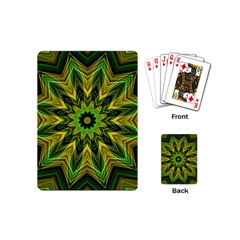 Woven Jungle Leaves Mandala Playing Cards (mini)