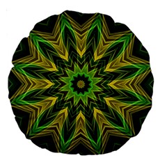 Woven Jungle Leaves Mandala 18  Premium Round Cushion 