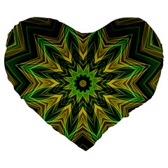 Woven Jungle Leaves Mandala 19  Premium Heart Shape Cushion