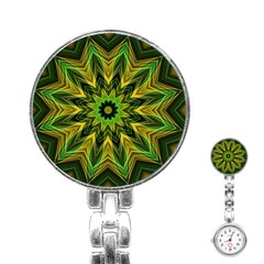 Woven Jungle Leaves Mandala Stainless Steel Nurses Watch