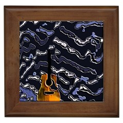 Sound Waves Framed Ceramic Tile by Rbrendes