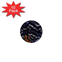 Sound Waves 1  Mini Button Magnet (10 Pack)