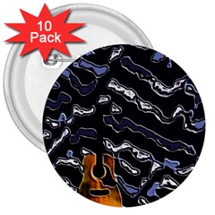 Sound Waves 3  Button (10 Pack)