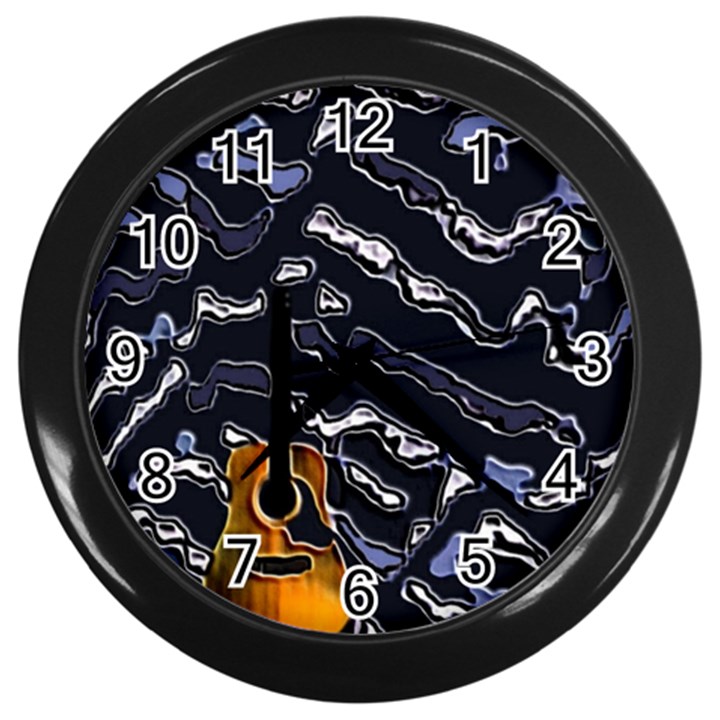 Sound Waves Wall Clock (Black)