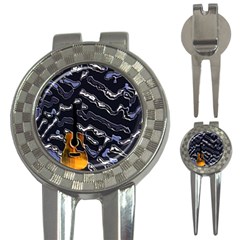 Sound Waves Golf Pitchfork & Ball Marker by Rbrendes