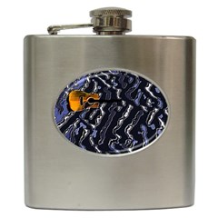 Sound Waves Hip Flask