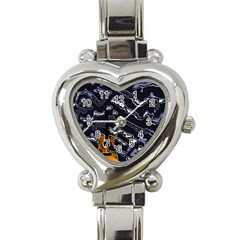 Sound Waves Heart Italian Charm Watch 