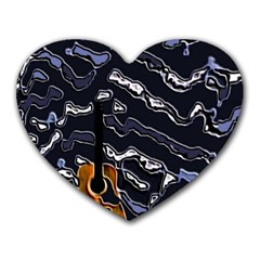 Sound Waves Mouse Pad (heart)