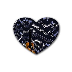 Sound Waves Drink Coasters (heart) by Rbrendes