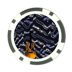 Sound Waves Poker Chip by Rbrendes