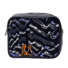 Sound Waves Mini Travel Toiletry Bag (two Sides)