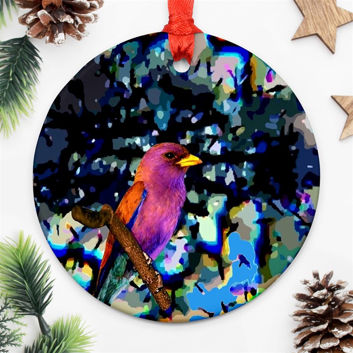 Bird Round Ornament (Two Sides)