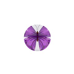 Purple Awareness Butterfly 1  Mini Button by FunWithFibro