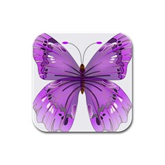 Purple Awareness Butterfly Drink Coasters 4 Pack (square) by FunWithFibro