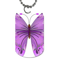 Purple Awareness Butterfly Dog Tag (two-sided) 