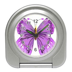 Purple Awareness Butterfly Desk Alarm Clock