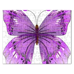 Purple Awareness Butterfly Jigsaw Puzzle (rectangle) by FunWithFibro