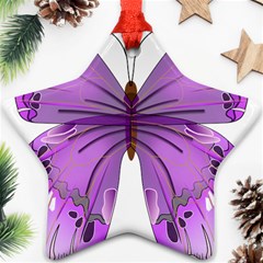 Purple Awareness Butterfly Star Ornament (two Sides) by FunWithFibro