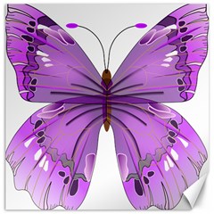 Purple Awareness Butterfly Canvas 12  X 12  (unframed)