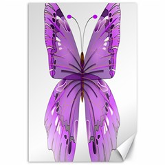 Purple Awareness Butterfly Canvas 12  X 18  (unframed)