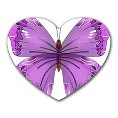 Purple Awareness Butterfly Mouse Pad (heart)