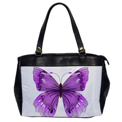 Purple Awareness Butterfly Oversize Office Handbag (one Side) by FunWithFibro