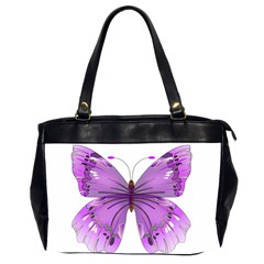 Purple Awareness Butterfly Oversize Office Handbag (two Sides) by FunWithFibro