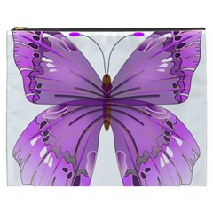 Purple Awareness Butterfly Cosmetic Bag (xxxl)