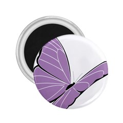 Purple Awareness Butterfly 2 2 25  Button Magnet by FunWithFibro