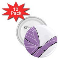 Purple Awareness Butterfly 2 1 75  Button (10 Pack)