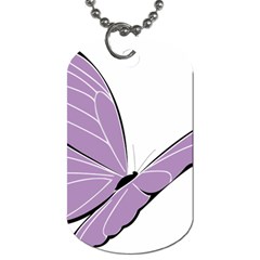 Purple Awareness Butterfly 2 Dog Tag (two-sided) 