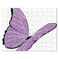 Purple Awareness Butterfly 2 Jigsaw Puzzle (rectangle) by FunWithFibro