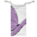 Purple Awareness Butterfly 2 Jewelry Bag Front