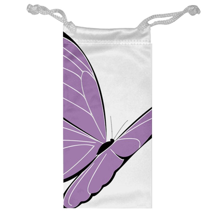 Purple Awareness Butterfly 2 Jewelry Bag