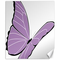 Purple Awareness Butterfly 2 Canvas 8  X 10  (unframed)