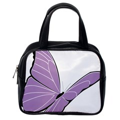 Purple Awareness Butterfly 2 Classic Handbag (one Side)