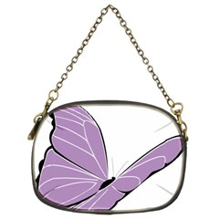 Purple Awareness Butterfly 2 Chain Purse (two Sided) 