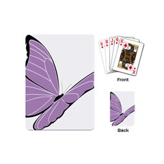 Purple Awareness Butterfly 2 Playing Cards (mini) by FunWithFibro