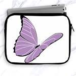 Purple Awareness Butterfly 2 Apple iPad Zippered Sleeve Front