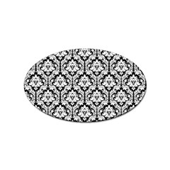 White On Black Damask Sticker 100 Pack (oval) by Zandiepants