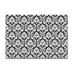 White On Black Damask A4 Sticker 10 Pack by Zandiepants