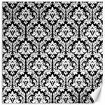 White On Black Damask Canvas 20  x 20  (Unframed) 19 x19.27  Canvas - 1