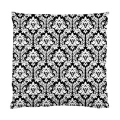 Black & White Damask Pattern Standard Cushion Case (one Side) by Zandiepants