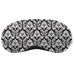 Black & White Damask Pattern Sleeping Mask by Zandiepants