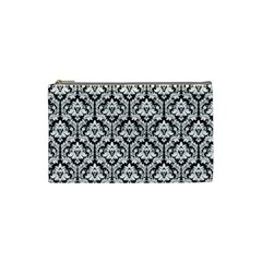 Black & White Damask Pattern Cosmetic Bag (small)