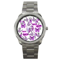 Invisible Illness Collage Sport Metal Watch by FunWithFibro